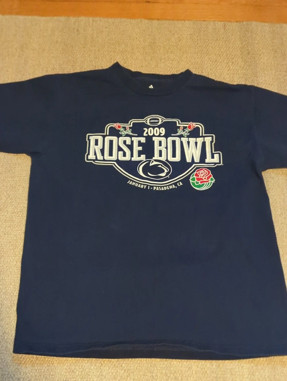 Vintage 2009 Rose Bowl Penn State Nittany Lions  PSU adidas Size Medium